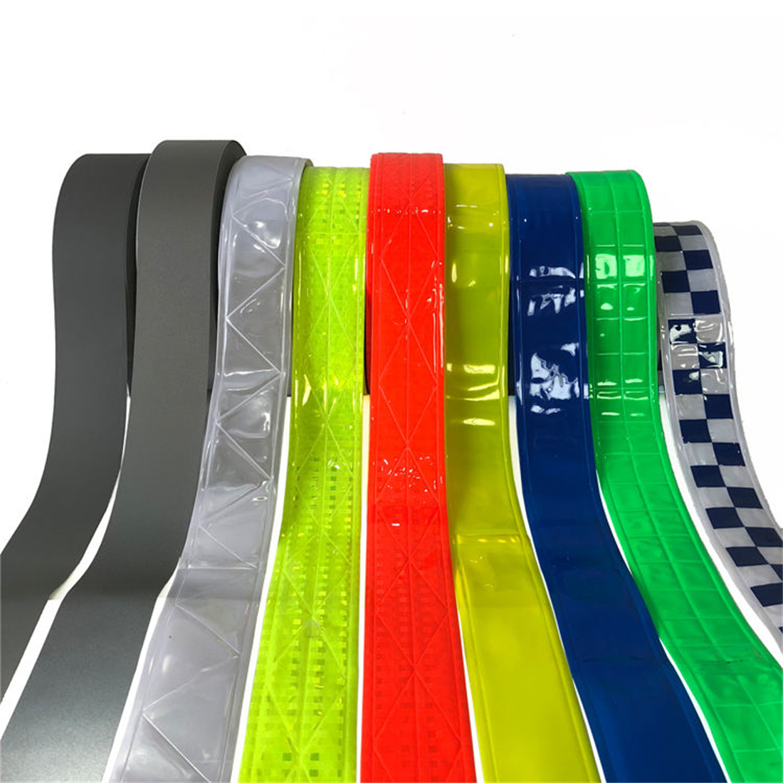 PVC Sew On Reflective Tape in Fluorescent Yellow Color for Safety Vest