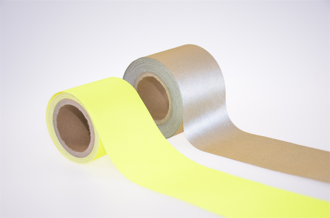 100% Polyester Colorful Reflective Tape Reflective Fabric