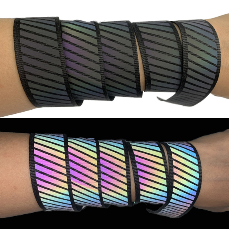 Rainbow Color Segmented Reflective Tape for Hi-Vis Clothing