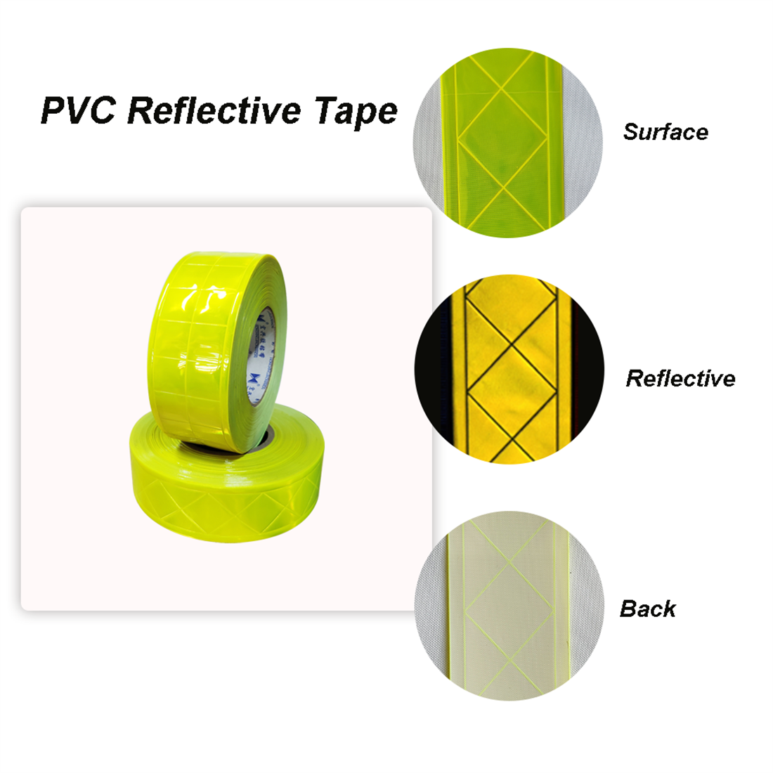 PVC Reflective Tape for safety vest reflective material for clothing