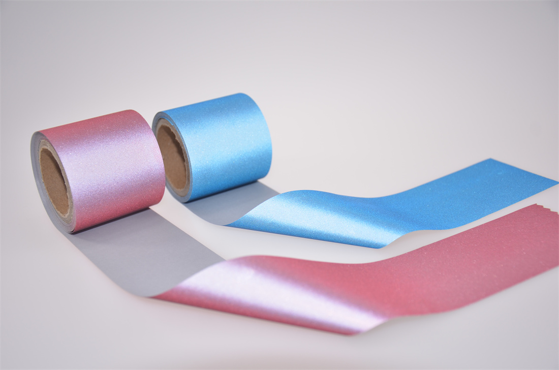  Colorful Reflective Tape 100% Polyester Reflective Fabric